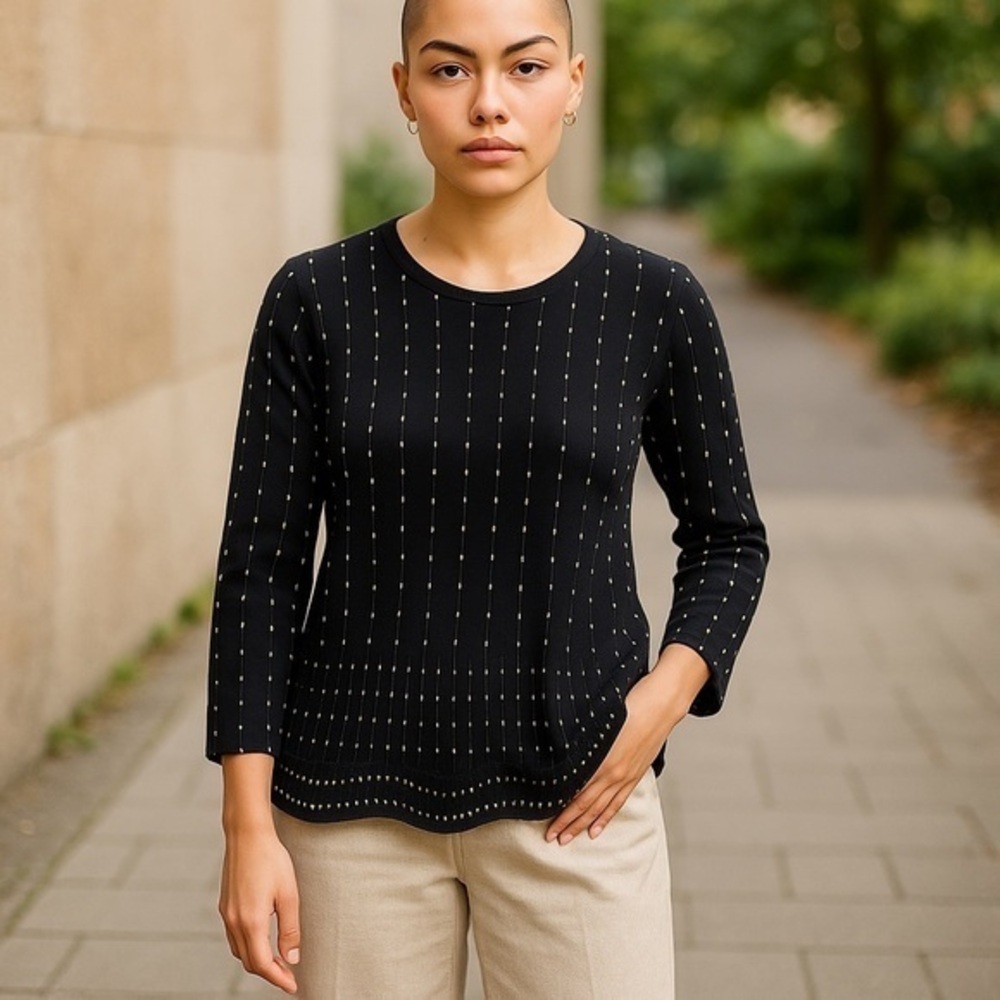 Talbots Navy Fitted Lightweight Sweater XL